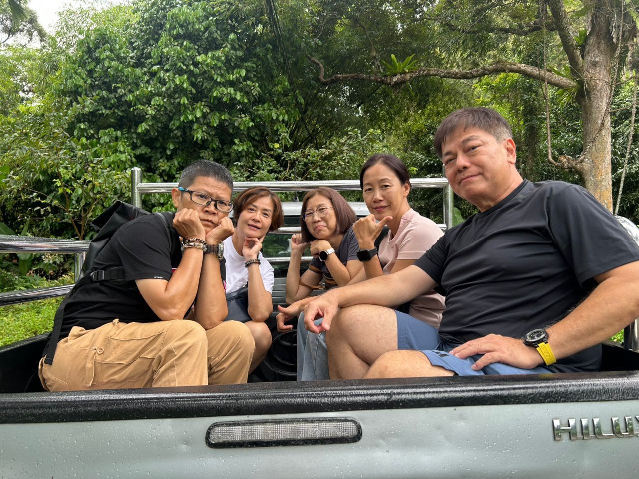 朋友们在森林中结伴同行